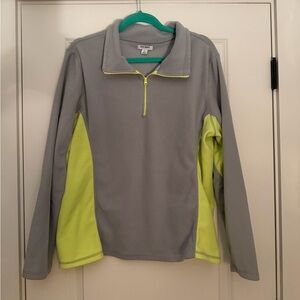 Old Navy Gray and Neon Green Fleece, XL